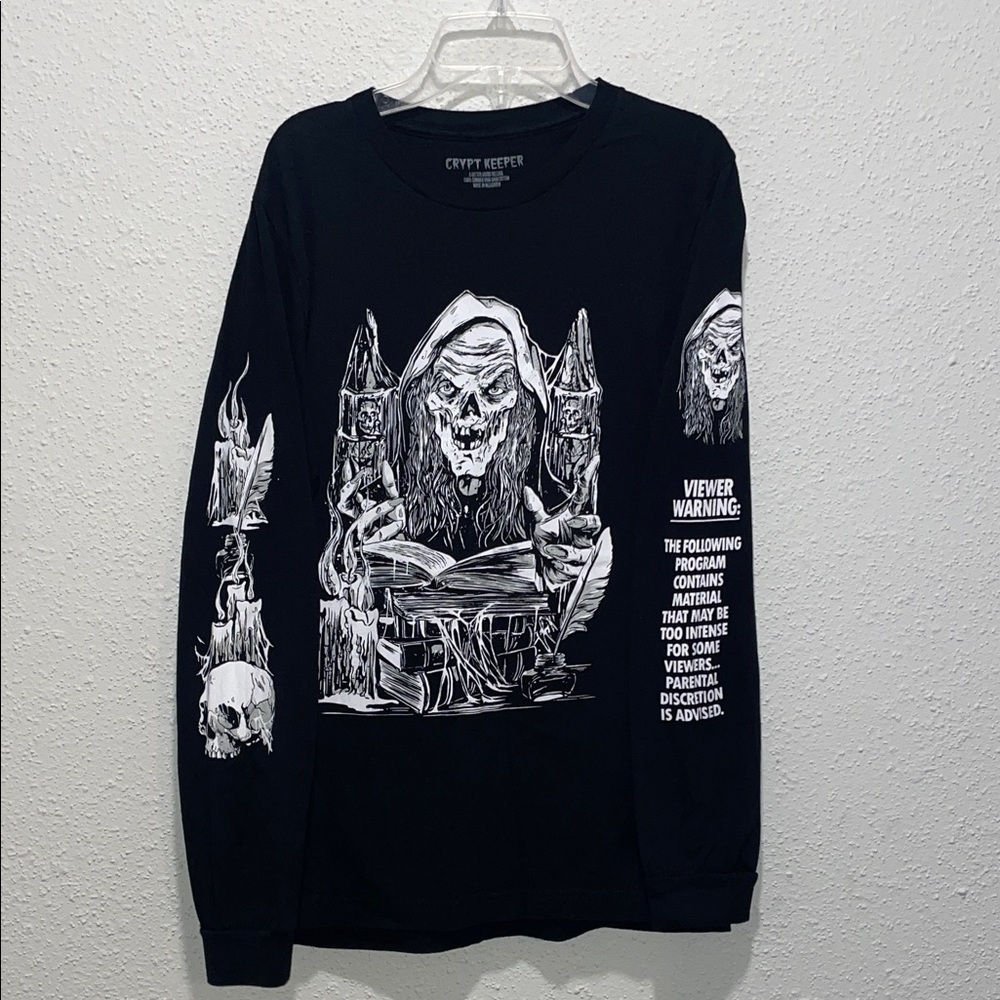Black Graphic Long Sleeve Tee